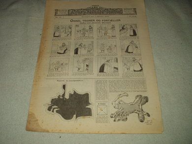 1906 nr 040 Første tillæg til Allers Familie Journal ONKEL TEGNER OG FORTELLER På baksida: Den lille Skorsteinfeier En liten historie fra gamle gamle Dagr