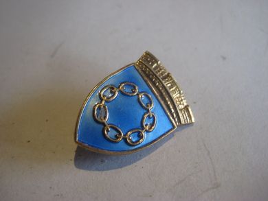 Sølv jakkemerke med emalje