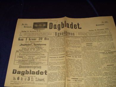 1889 nr 100 Dagbladet Ugeutgaven
