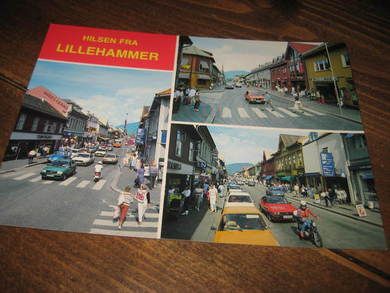 HILSEN FRA LILLEHAMMER Normann G-B-293 70 tallet ubrukt
