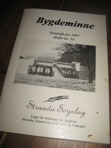Bygdeminne. 1997. Fra Stranda Sogelag.