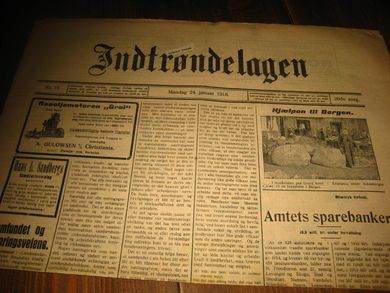 1916 nr 015 Indtrøndelagen