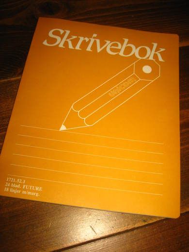Ubrukt UNICOM skrivebok 80 tallet GUL