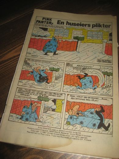 PINK PANTER OMSLAG BORTE ALDER UKJENDT