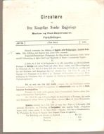 1885,nr 015, Cirkulære fra Den Kongelige Norske Regjerings Marine- og Post- Departement.