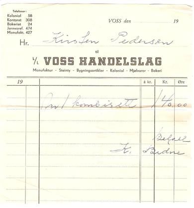 1960 VOSS HANDELSLAG