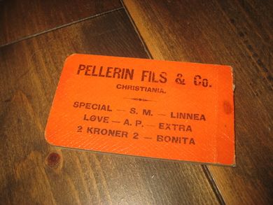 Notatblokk med reklame for PELLERIN FLIS & CO, CHRISTIANIA. 
