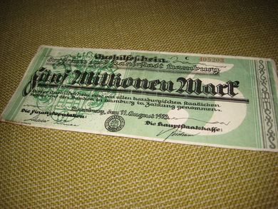 1923 Funf Millionen Mark