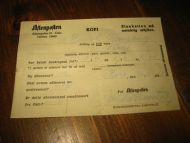 Kvitering fra Aftenposten på betalt kontingent 1 10 - 1 11 1937