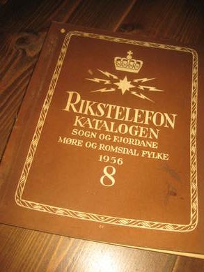 Rikstelefon katalogen for Sogn og Fjordane og Møre og Romsdal 1956