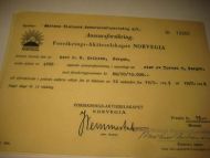 Forsikrings- Aktieselskapet NORVEGIA, Nr. 13265, 1945.