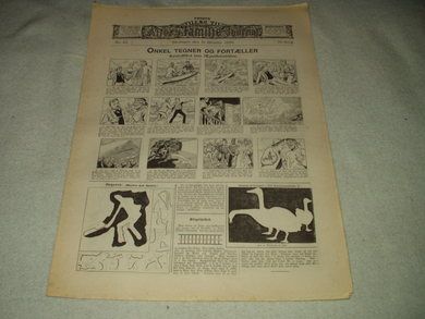 1906 nr 042 Første tillæg til Allers Familie Journal ONKEL TEGNER OG FORTELLER På baksida: Guldæplet og Sneblomsten
