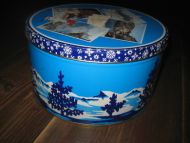 Pen kakeboks fra 60-70 tallet ca 22 cm i diameer 12 cm høg