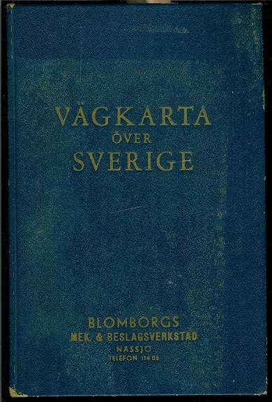 VEGKARTA OVER SVERIGE 1958