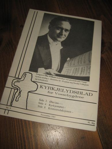 KYRKJELYDSBLAD for Vossebygdene 1985 nr 009