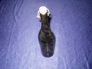 Flaske med patentkork