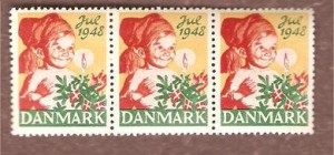1948, julemerke fra Danmark, ustempla, med lim