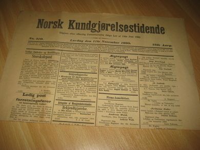 1905 nr 310 Norsk Kundgjørelestidende