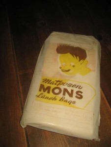 Pakke med matposer, MATPOSEN MONS. 60-70 tallet.
