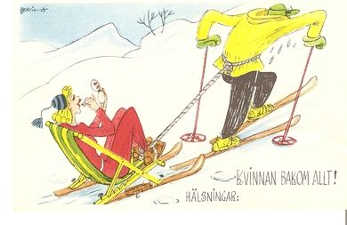 Kvinnan bakom allt, Pent og ubrukt kort fra 40 tallet