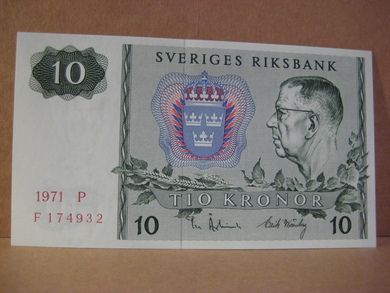 1971 P F174932 10 KRONOR