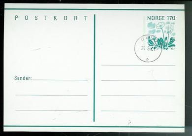 Blomster. POSTKORT STEMPLA 24.3.1981.