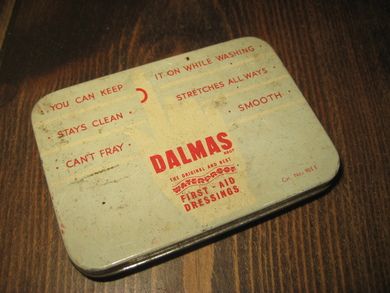 Blikkeske DALMAS SÅRPLASTER 50 tallet