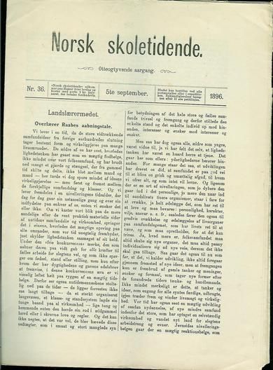 1896,nr 036,                        Norsk Skoletidende.