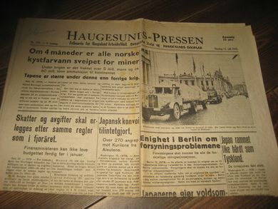 1945 nr 154 HAUGESUNDS AVIS 3 årgang