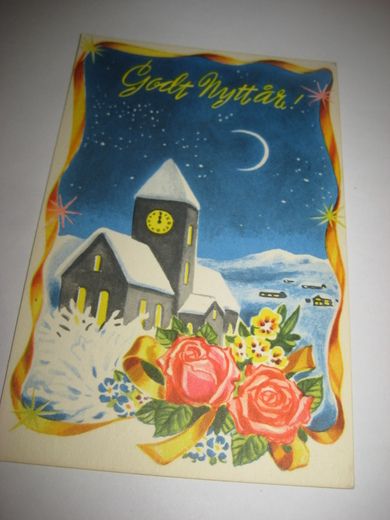 Strøkent, ubrukt kort fra Børrehaug & Remen, S 5523.