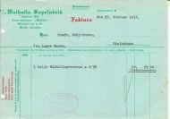 Faktura fra Walhalla Sæpefabrik Kristiansand til Brødrene Sæbjørnsen Steinshamn 1932