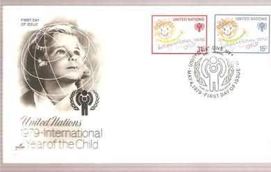 1979 INTERNATIONAL YEAR OF THE CHILD FDC FRA UNITED NATIONS
