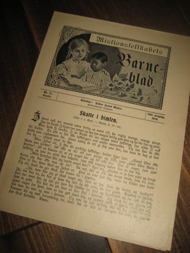 1910 nr 017 Missionsselskabets Barneblad