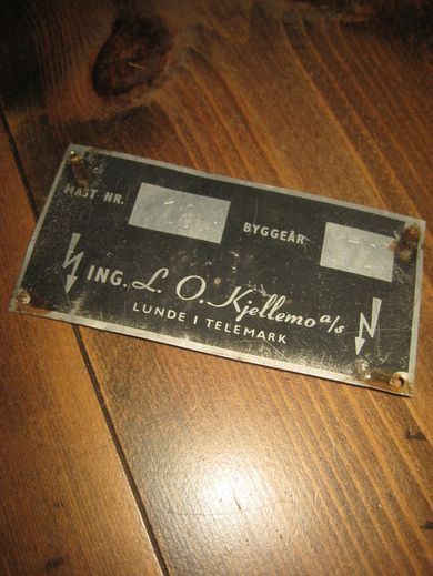 Blikkreklame fra Kjellemo Lunde i Telemark