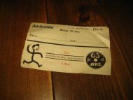 Kontigentblankett fra Arbeiderbladet 1938