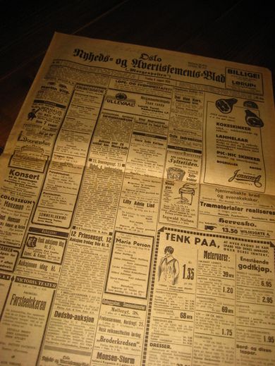 1929 nr 183 Oslo Nyheds- og Avertissements Blad