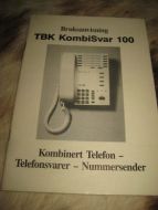 Bruksanvisning TBK Kombi Svar 100. 70 tallet