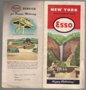 Kart fra New York med ESSO reklame