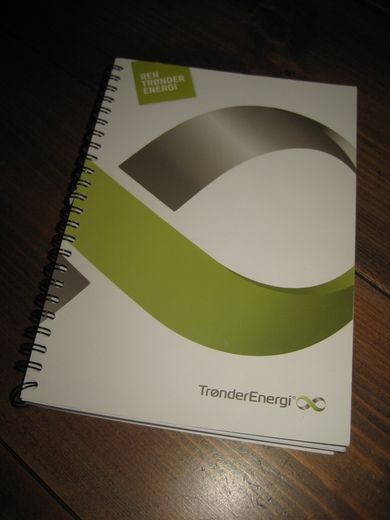 Stor ubrukt notatblokk fra Trønder Energi