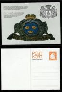 Eldre postkort, KØNIGL. POST CONTOIR, strøken og ubrukt