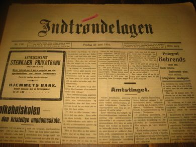 1916 nr 118 Indtrøndelagen