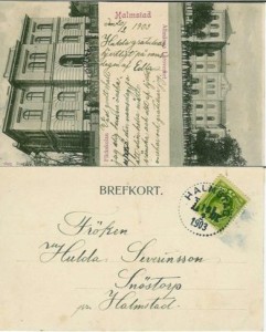 Halmstad, Allmenna Læroverket, Flickskolan, 1903