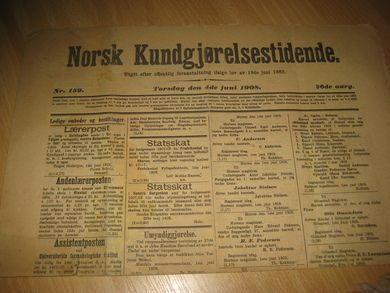 1908 nr 159 Norsk Kundgjørelsestidende