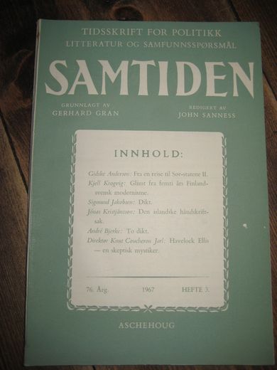 1967,nr 003, SAMTIDEN.