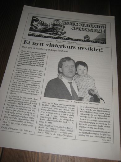 1987 nr 001 NORSK JERNBANE AVHOLDSBLAD