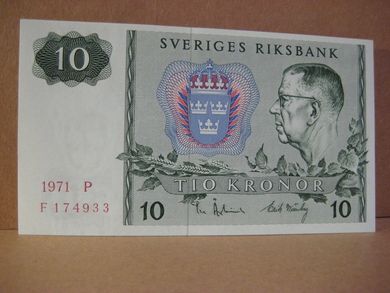 1971 P F174933 10 KRONOR