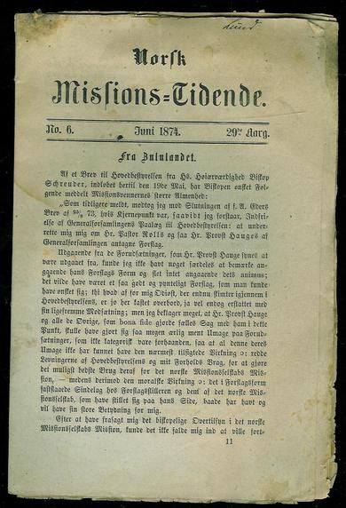 1874 nr 006 Norsk Missions Tidende