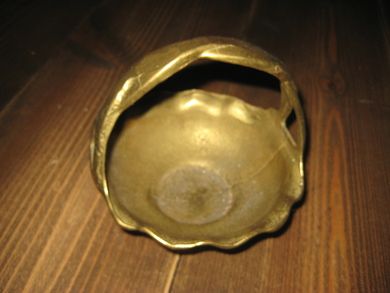 Meget tung og pen messingskål 70 tallet