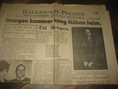 1945 nr 125 HAUGESUNDS AVIS 3 årgang