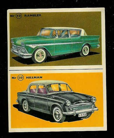 Bilder av Rambler og Hillman 1958